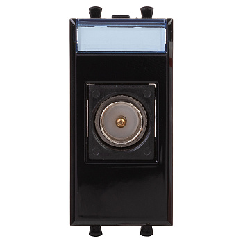 Розетка TV одиночная мод., Avanti "Черный квадрат", 1 модуль DKC в Чите