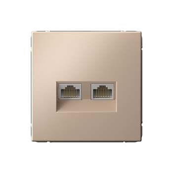 ARTGALLERY РОЗЕТКА двойная компьютерная RJ45+RJ45, кат.6А, механизм, ПЕСОЧНЫЙ в Чите