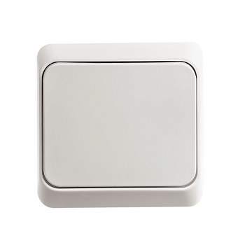 Выключатель одноклавишный ЭТЮД SE накладной белый в Чите