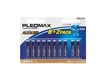 Батарейки ААА Pleomax LR03-8+2BL (10шт) в Чите