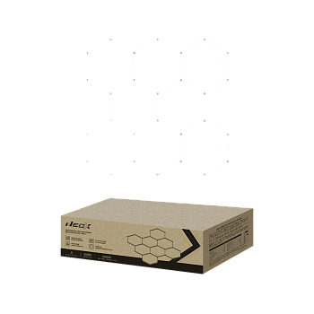 Светильник светодиодный ДБО-HEXAGON 8С-35065 350Вт 230В 6500К 8 сот 0.5м шнур с вилкой 2350х2442мм NEOX в Чите