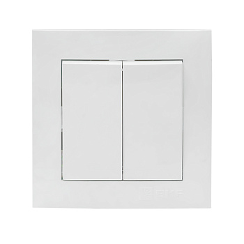 Выключатель двухклавишный Валенсия EKF белый в Чите