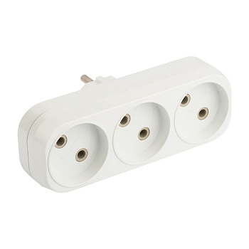 Разветвитель EKF PROxima 3 гнезда плоский 6А 250B в Чите