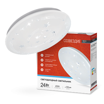 Светильник светодиодный серии DECO СОЗВЕЗДИЕ 24Вт 230В 6500К 2160Лм 330х55мм IN HOME в Чите