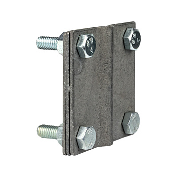 Зажим полоса 40 - прут 10 (3 пластины 70x70мм) HZ EKF PROxima в Чите