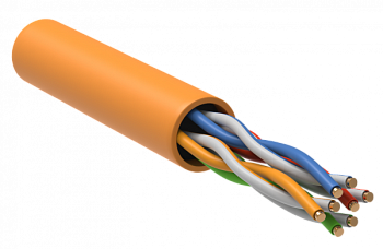 ITK Кабель связи витая пара U/UTP кат.5E 4x2х24AWG LSZH оранжевый 305м в Чите
