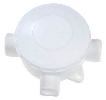 Коробка распределительная для открытой установки 3-х рожковая пластиковая белая в Чите