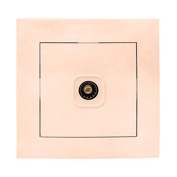 Валенсия розетка телевизионная 1-местная 75Ом 5-862МГц кремовая EKF PROxima в Чите