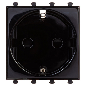Розетка модульная, 2P+E, с защитной шторкой, Avanti "Черный квадрат", 2 мод. DKC в Чите