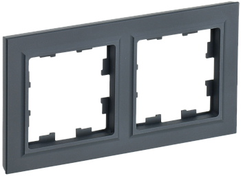 Рамка двойная BRITE IEK графит в Чите