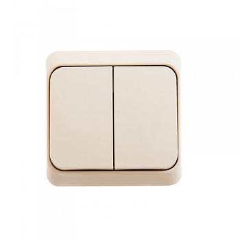 Выключатель двухклавишный ЭТЮД SE крем в Чите