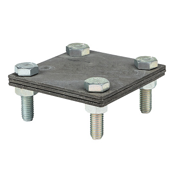 Зажим полоса 40 - полоса 40 (3 пластины 70х70мм) HZ EKF PROxima в Чите