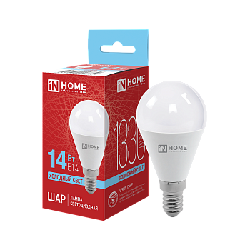 Лампа светодиодная LED-ШАР-VC 14Вт 230В E14 6500K 1330Лм IN HOME в Чите