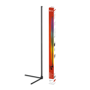 Светильник напольный светодиодный ТСО 01Ч 12Вт RGB, с пультом ДУ, с адаптером ЧЕРНЫЙ IN HOME в Чите