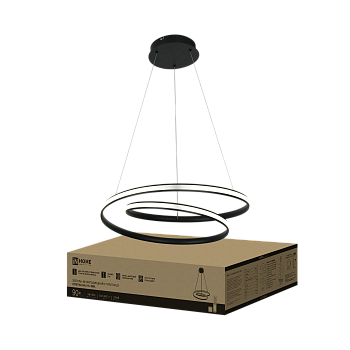 Светильник светодиодный ESTETIKA DALI-HL-90BL 90Вт 230В 3000-6500K 500х500x120мм 1.2м трос ДУ черный IN HOME в Чите