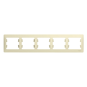 Рамка пятиместная Glossa SE бежевая в Чите