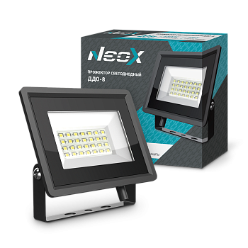 Прожектор светодиодный ДДО-8 20Вт 230В 6500К 2000Лм 100лм/Вт IP65 черный NEOX в Чите
