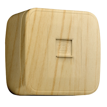 Розетка Phone 1-местная ОП Минск светлое дерево EKF в Чите