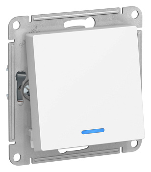 Переключатель одноклавишный AtlasDesign SE с подсветкой лотос в Чите