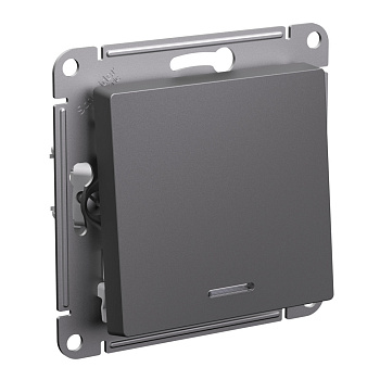 Переключатель одноклавишный AtlasDesign SE с подсветкой базальт в Чите