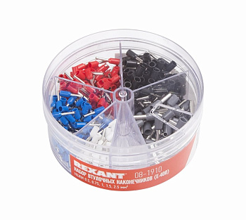 Набор втулочных наконечников НШВИ (0.5 мм²; 0.75 мм²; 1 мм²; 1.5 мм²; 2.5 мм²) в боксе (E-400) REXANT в Чите