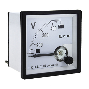 Вольтметр VMA-961 аналоговый на панель (96х96) квадратный вырез 300В прямое подключение EKF PROxima в Чите