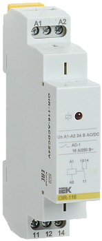 Реле промежуточное OIR 1 контакт 16А 24В AC/DC IEK в Чите