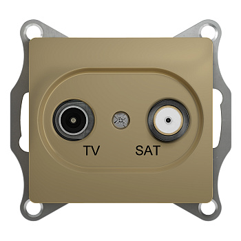 Розетка ТВ-SAT оконечная 1DB Glossa SE титан в Чите