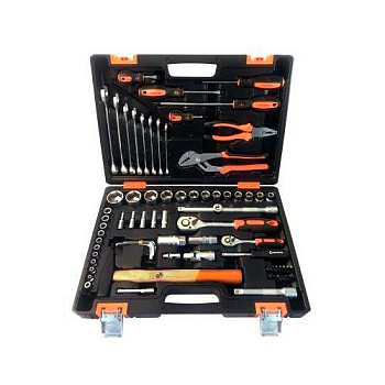 Набор инструментов, 1/2" , 1/4" , CrV, пластиковый кейс 76 предметов в Чите