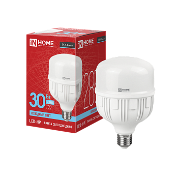 Лампа светодиодная LED-HP-PRO 30Вт 230В Е27 6500К 2850Лм IN HOME в Чите