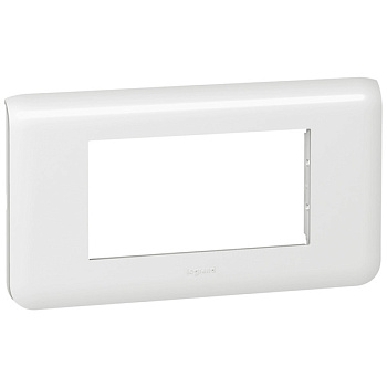 Рамка Legrand MOSAIC 4 модуля белая в Чите