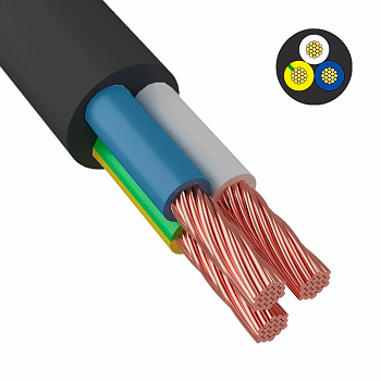 Провод ПВС 3х2,5 черный в Чите
