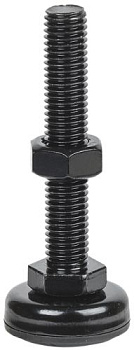 ITK Регулируемая опора (ножка), резьба М12 90x34 мм, черная в Чите