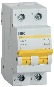 Выключатель нагрузки (мини-рубильник) ВН-32 2Р 125А IEK в Чите