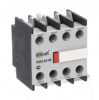 Приставка контактная дополнительные контакты 4НО лицевой установки ПК-03 DEKraft в Чите