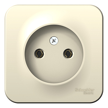 Розетка одинарная BLANCA SE с изоляционной пластиной накладная молочная в Чите