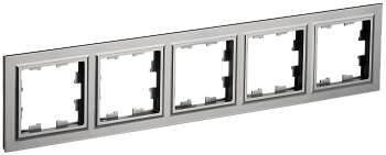 Рамка пятиместная BRITE IEK сталь в Чите