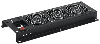 ITK Вентиляторная панель с выключателем 3 модуля черная в Чите