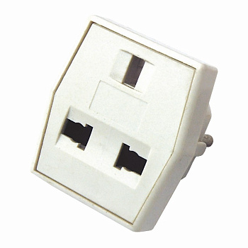 Сетевой переходник «Квадрат» белый REXANT в Чите