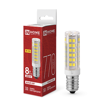 Лампа светодиодная LED-T25-CORN 8Вт 230В E14 4000К 770Лм IN HOME в Чите