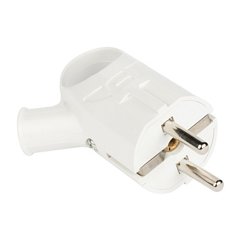 Вилка с кольцом з/к 16А 250В EKF PROxima белая в Чите