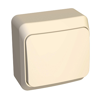Выключатель одноклавишный ЭТЮД SE накладной крем в Чите