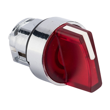 Исполнительный механизм переключателя ХB4 красный на 2 положения с фиксацией с подсветкой EKF PROxima в Чите