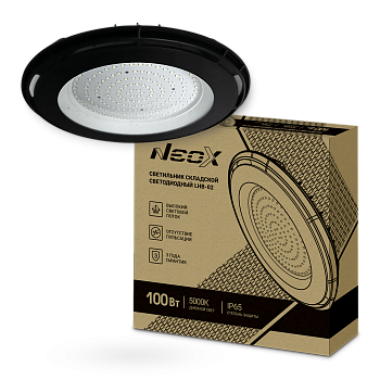 Светильник складской светодиодный LHB-02 100Вт 120гр 230В 5000К 10500Лм 105Лм/Вт IP65 без пульсации NEOX в Чите