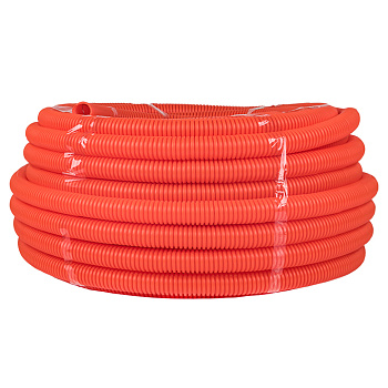 Труба гофрированная ПНД 32 Plast с зондом оранжевая (50м) EKF PROxima в Чите