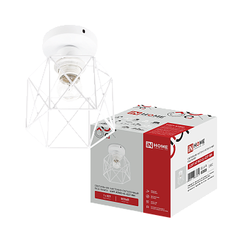 Светильник настенно-потолочный под лампу LOFT ATIKO-CL-E27-WH Е27 белый IN HOME в Чите