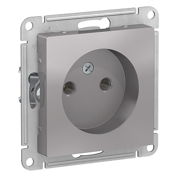 Розетка одинарная AtlasDesign SE алюминий в Чите