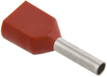 Наконечник-гильза НГИ 2 0,75-8 с изолированным фланцем темно-красный (100 шт) IEK в Чите