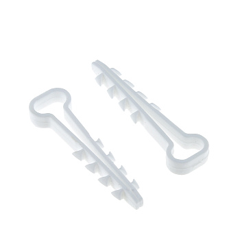 Дюбель-хомут (6х14 мм) для плоского кабеля белый (50 шт.) EKF PROxima в Чите