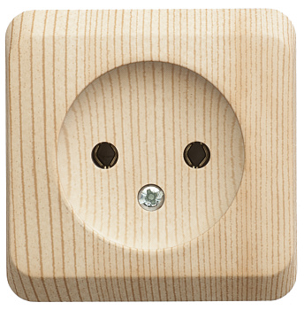 Розетка одинарная ЭТЮД SE накладная сосна в Чите